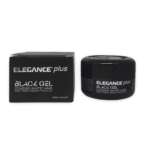 Elegance Plus Black  Gel - Covers white Hair 100 ml